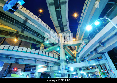 Junction of several highways in Tokyo, Japan.