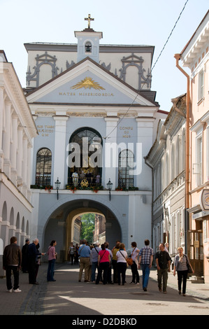 The Gates of Dawn on Ausros Vartu Gatve in Vilnius old town, Vilnius, Lithuania, Baltic States Stock Photo