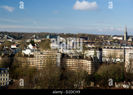 bristol skyline from the top of the cabot tower brandon hill bristol england Stock Photo