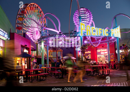 amusement park Pacific Park on Santa Monica Pier, Santa Monica, Los Angeles County, California, United States of America, USA Stock Photo