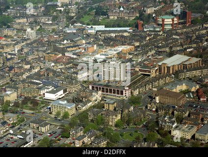 aerial view of Harrogate town centre with the Conference Centre in the background Stock Photo