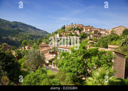 View of the hillside village of Deia in Majorca, Spain. Stock Photo