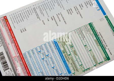 DVLA Vehicle Registration Document With Fictional Details Stock Photo