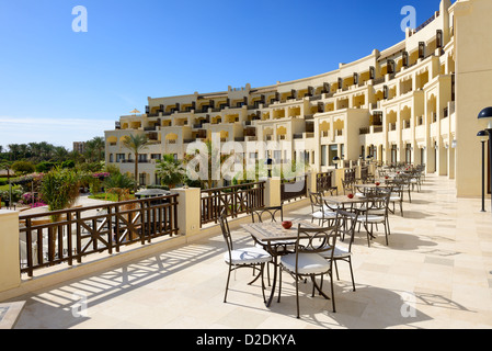 Outdoor restaurant at the luxury hotel, Hurghada, Egypt Stock Photo