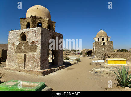 FATIMID TOMBS ASWAN RIVER NILE EGYPT Stock Photo