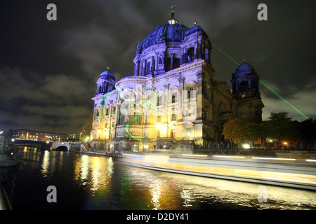 Berlin, Germany, the Berlin Cathedral during the Festival of Lights 2009 Stock Photo