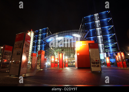 Berlin, Germany, in front of the exhibition Berlin Central Station during the Festival of Lights Stock Photo