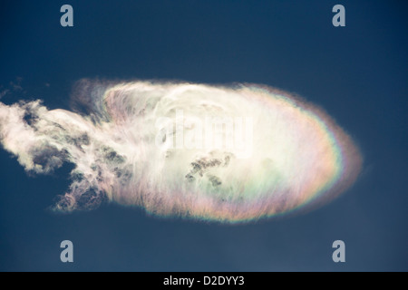 Jet stream winds over the Annapurna Himalayas in Nepal. Stock Photo