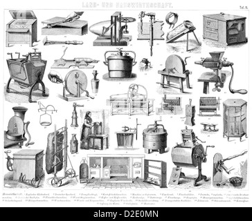 Vintage Agricultural and farming Equipment from the 19th Century Stock Photo