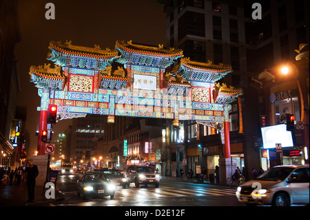 The Chinatown decorative arch in Washington DC Stock Photo
