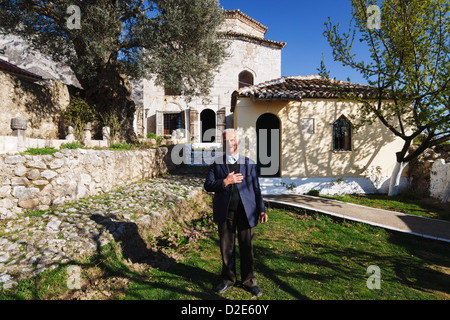 For generations, the Dollma´s have taken care of the Bektashi Dollma Teqe in Kruja, Albania. Stock Photo