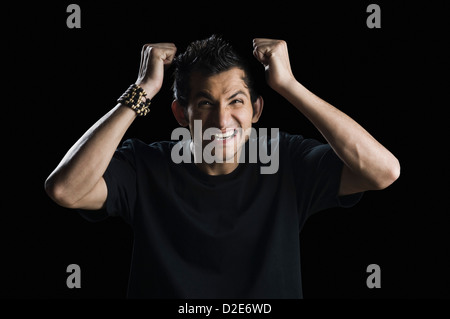 Close-up of a man looking irritated Stock Photo