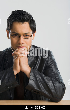Portrait of a man looking serious Stock Photo