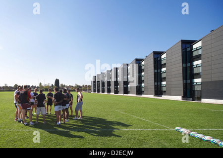 Loughborough Design School, Loughborough, United Kingdom. Architect: Burwell Deakins Architects, 2011. Oblique view from sports Stock Photo