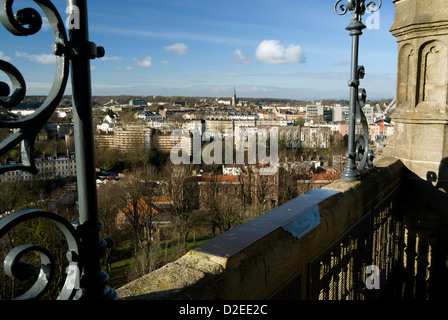 bristol skyline from the top of the cabot tower brandon hill bristol england Stock Photo