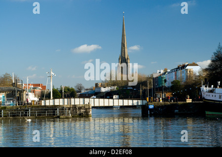 prince street bridge and the spire of st mary redcliffe church bristol england Stock Photo