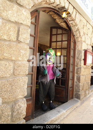 An entrance of a nice restaurant in Sartene on Corsica, Stock Photo