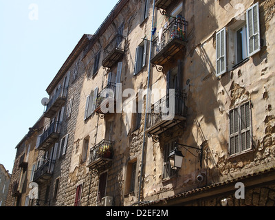 A ratty house in Bonifacio on Corsica Stock Photo