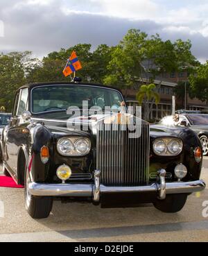 The limousine of the Dutch Queen during her visit in Bandar Seri Begawan, Brunei, 21 January 2013. The Dutch Royals are on a two-day state visit to the sultanate. Photo: Albert Nieboer / NETHERLANDS OUT Stock Photo