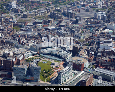 Birmingham city centre from the air, West Midlands, UK Stock Photo