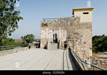 Israel, Northern District Ein Afek Nature Reserve on the Naaman River The Crusader mill station Stock Photo