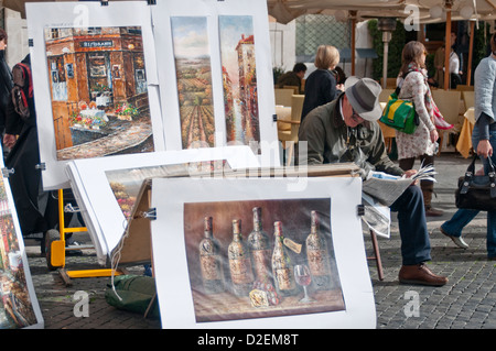 Street Scene in Rome, Italy. Residence of the Pope Stock Photo