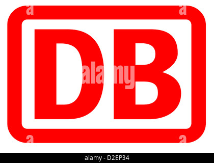 Logo the German logistics enterprises Deutsche Bahn AG based in Berlin. Stock Photo