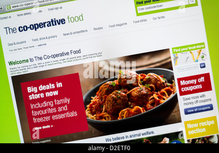 The Co-operative logo and website. Stock Photo