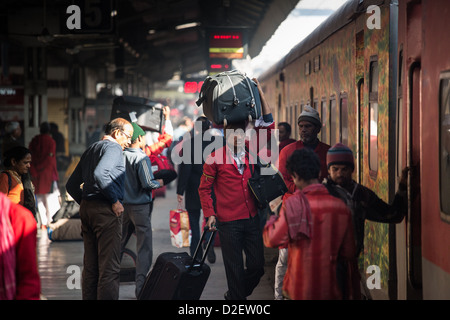 Railway station in Ahmedabad, India Stock Photo