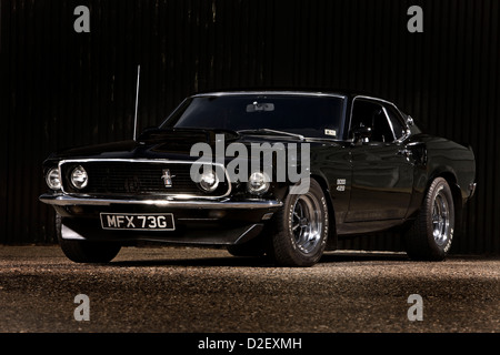 Black Ford Mustang Boss 429 sports car Stock Photo