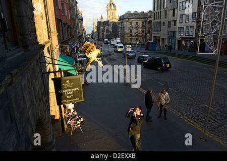 Royal Mile. High Street. Edinburgh, Scotland. Stock Photo