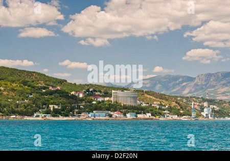 Stone, Mountain, Hill, Forest, Sky, Black Sea,  Built Structure, Nature, Sports And Fitness, Travel Locations, Crimea, Ukraine Stock Photo