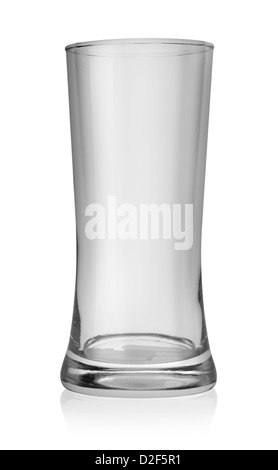 Empty beer glass isolated on white background Stock Photo