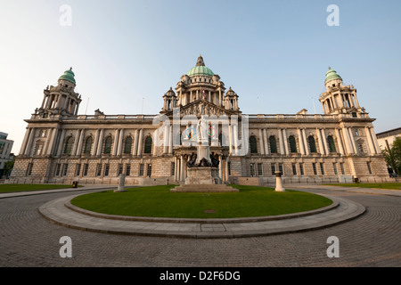 Belfast City Hall in early morning light Stock Photo