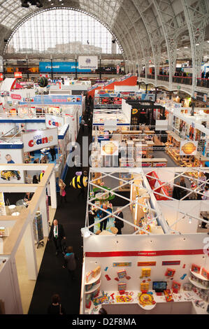 London, UK. 22nd January 2013. Organisers: The British Toy & Hobby Association. The Toy Fair opens today in the Grand Hall at Olympia, celebrating 60 years. Stock Photo