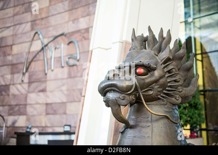The Kirin, a mythical chimera of good fortune at the entrance of Aria Resort and Casino in Las Vegas. Stock Photo