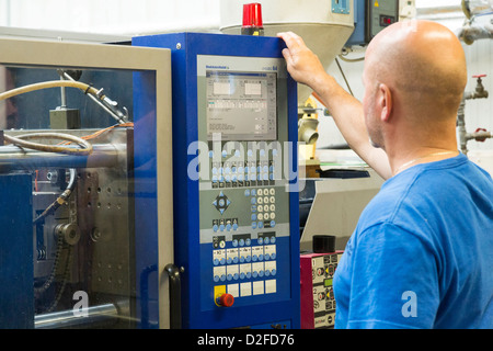CNC control panel for industrial machinery Stock Photo