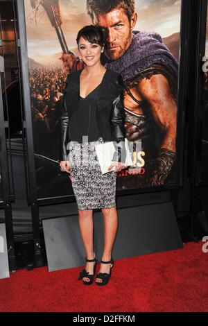 Marisa Ramirez at arrivals for SPARTACUS: WAR OF THE DAMNED Season Premiere, Regal Cinemas L.A. Live, Los Angeles, CA January 22, 2013. Photo By: Elizabeth Goodenough/Everett Collection/Alamy live news.  Stock Photo