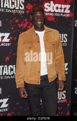 Peter Mensah, Marisa Ramirez at arrivals for SPARTACUS: WAR OF THE DAMNED Season Premiere, Regal Cinemas L.A. Live, Los Angeles, CA January 22, 2013. Photo By: Emiley Schweich/Everett Collection/Alamy live news.  Stock Photo