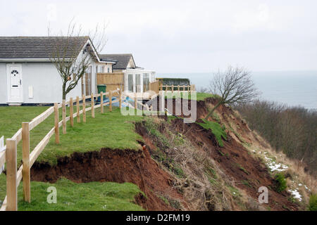 KNIPE POINT HOLIDAY HOMES ON C CAYTON BAY SCARBOROUGH CAYTON BAY SCARBOROUGH NORTH YORKSIRE ENGLAND 23 January 2013 Stock Photo