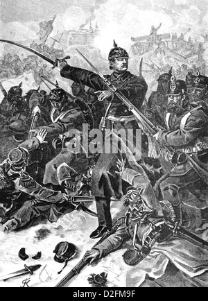 Karl Friedrich Wilhelm Leopold August Graf von Werder, 1808-1887, Prussian general, Battle of Belfort, France, 1871 Stock Photo