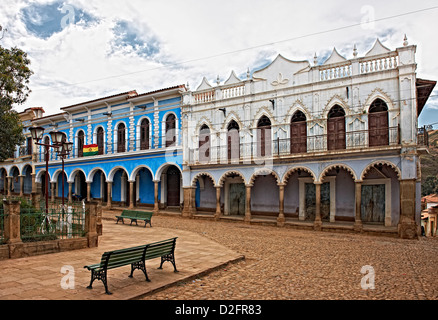 colonial architecture in Totora, Bolivia, South America Stock Photo