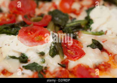 Close up of freshly baked pizza Stock Photo
