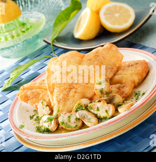 Fried sole fillets Stock Photo