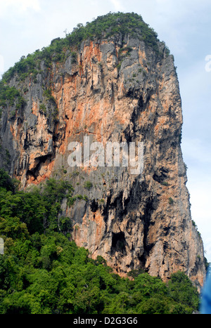 massive limestone outcrop ao nang krabi thailand Stock Photo