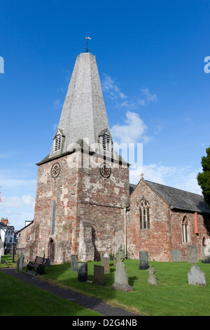 St Dubricius Anglican Church, Porlock, Somerset, England, UK Stock Photo