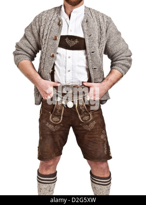 An image of a man in Bavarian tradition Oktoberfest Stock Photo