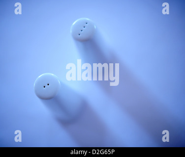 Berlin, Germany, salt and pepper shakers on a table Stock Photo