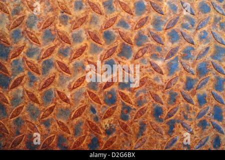 Rusted diamond metal texture Stock Photo
