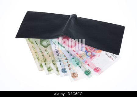 Berlin, Germany, Chinese Yuan in a purse Stock Photo